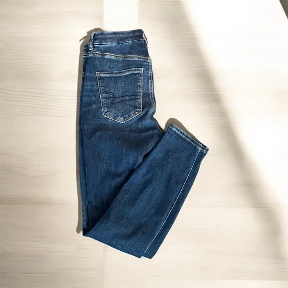 American Eagle Outfitters Women's Curvy Hi-Rise Jegging Size 6 Long Stretch - Picture 4 of 10
